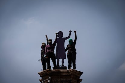 Una protesta feminista en Ciudad de México, en septiembre de 2021.