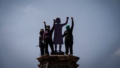 Una protesta feminista en Ciudad de México, en septiembre de 2021.