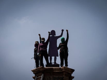 Una protesta feminista en Ciudad de México, en septiembre de 2021.