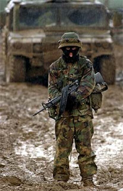 Un soldado de EE UU, durante un ejercicio militar en Corea del Sur.