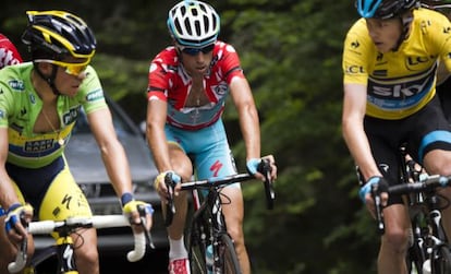 Contador, Nibali y Froome, durante la Dauphiné 2014.