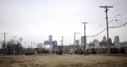 Un solar en el barrio de Brusk Park, Detroit.