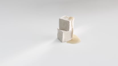 'Candidum-Azar'. Geometrías aterciopeladas. Esta creación de Mugaritz en 2019 estaba inspirada en la croqueta líquida de elBulli. Siguiendo la lógica del plato Ideas amargas de terciopelo, se hizo una gelatina de leche, en este caso infusionada con jamón, inoculada con 'Penicillium candidum'. Se cortaba en dados y se dejaba fermentar pinchada en un palillo. Al final el moho recubría toda la superficie. En cocina se calentaba unos minutos. Al morderlo, los comensales se encontraban con un interior completamente líquido y con un sabor que les recordaba al jamón y al queso brie.