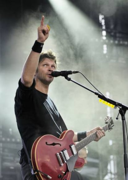 Bertrand Cantat, cantante del grupo D&eacute;troit, en un concierto en Nyon (Suiza) en 2014.