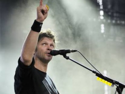 Bertrand Cantat, cantante del grupo D&eacute;troit, en un concierto en Nyon (Suiza) en 2014.