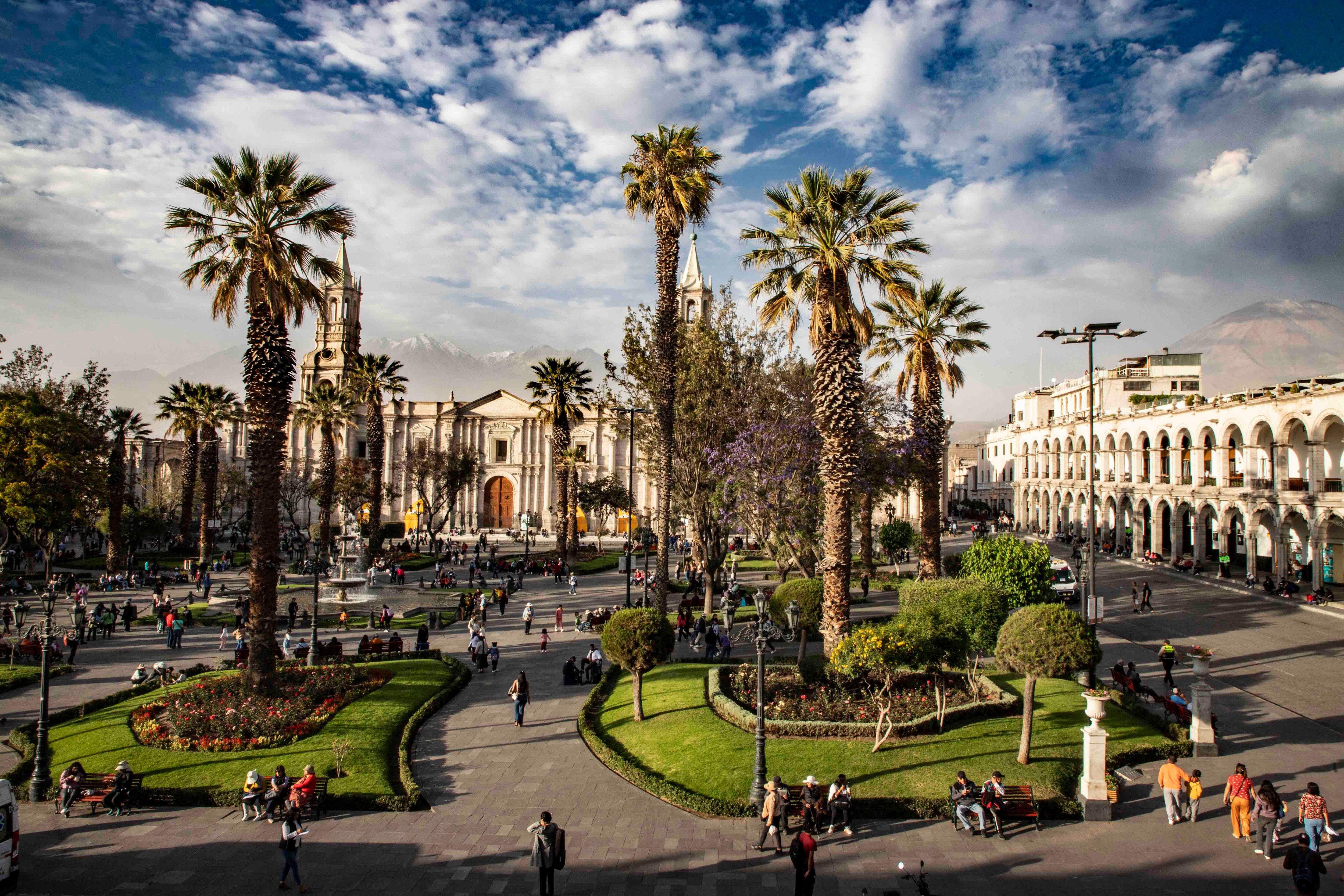 la plaza de Armas de Arequipa, el 17 de octubre.