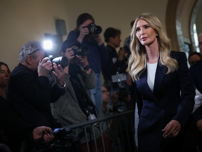 Ivanka Trump entra en el Tribunal Supremo del Estado de Nueva York, este miércoles.