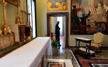 Capilla en el palacio de Castel Gandolfo.