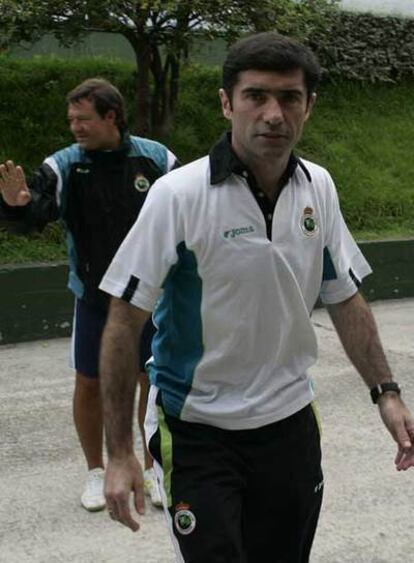 Manuel Pellegrini (a la izquierda) y Marcelino.