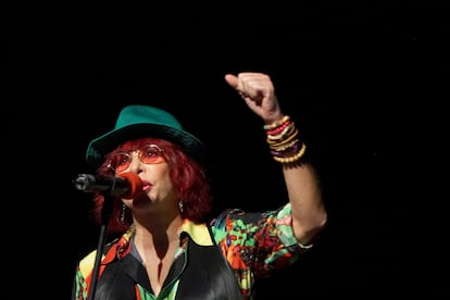 Rita Lee performs durante un concierto en el Coliseu dos Recreios de Lisboa en 2008.