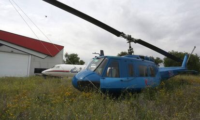 Hangar en el campus de Fuenlabrada de la Universidad Rey Juan Carlos.