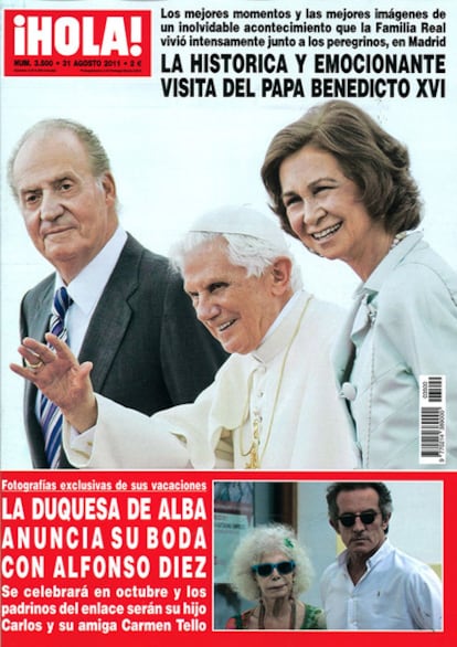 Portada de la revista <i>¡Hola!</i>, del 24 al 31 de agosto de 2011