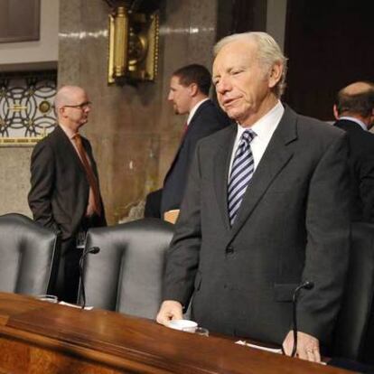 El senador independiente Joe Lieberman, hoy en la Cámara Alta