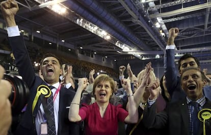 Celebració dels nacionalistes escocesos.