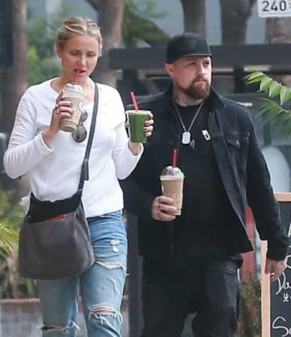 Cameron Diaz, con su marido el rockero Benji Madden.