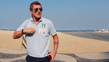 Gianluca Pagliuca, en la playa de Copacabana, en R&iacute;o en el 2013.