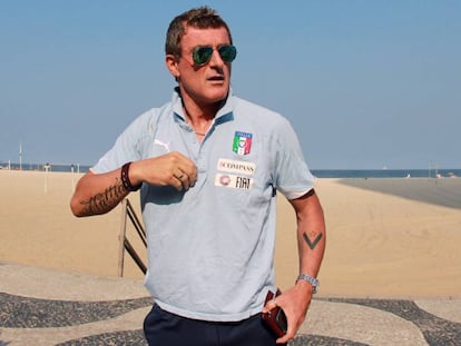 Gianluca Pagliuca, en la playa de Copacabana, en R&iacute;o en el 2013.