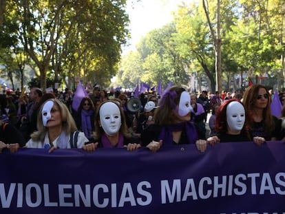 Una manifestación contra la violencia machista, el 7 de noviembre en Madrid.