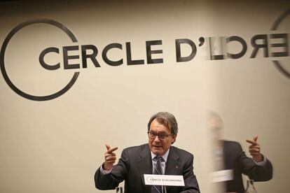 Artur Mas, durante la conferencia en el Círculo de Economía.