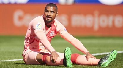 Boateng, durante el encuentro ante el Huesca.