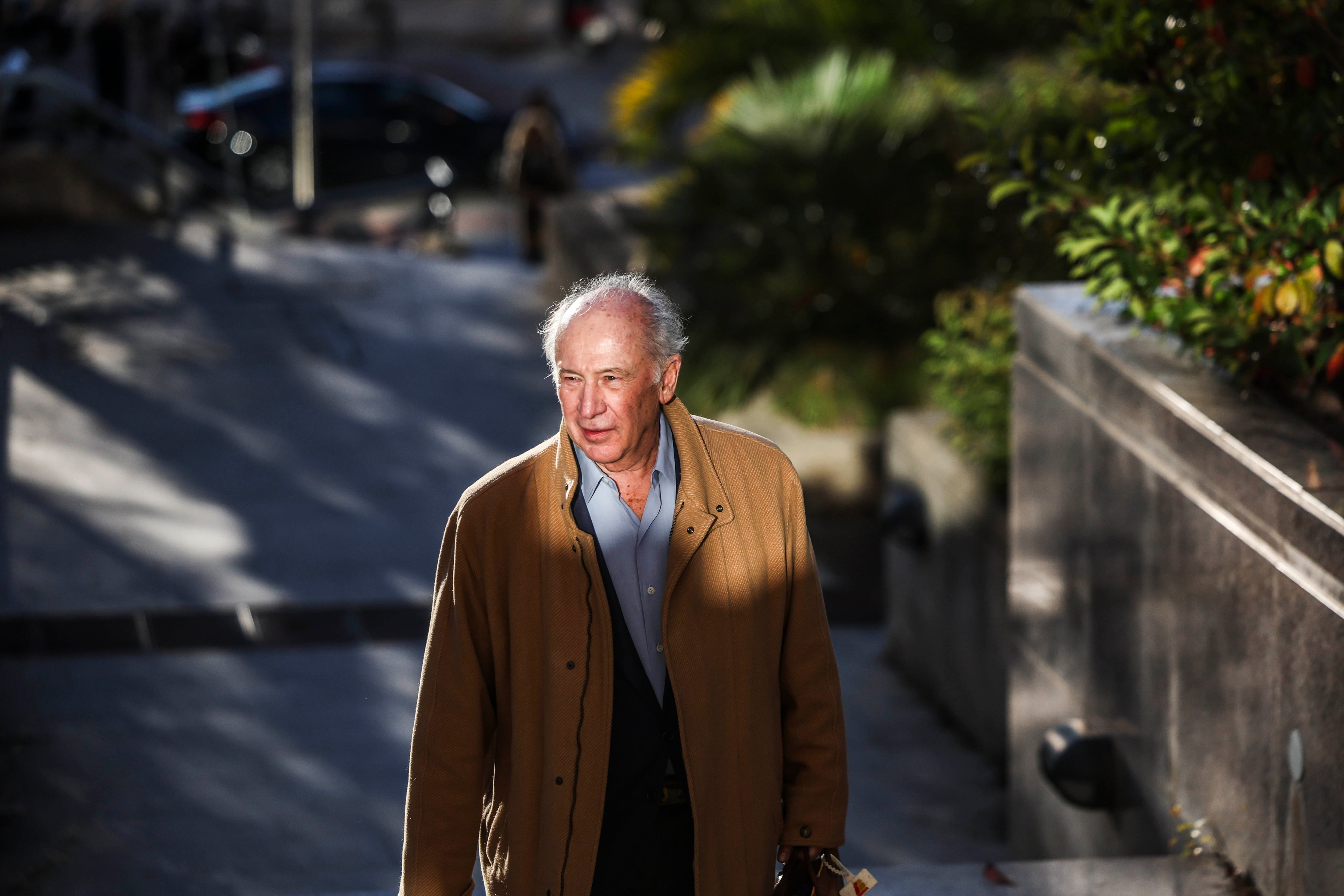 Rodrigo Rato, a su llegada a la Audiencia Provincial de Madrid, durante la celebración del juicio por el origen de su fortuna.