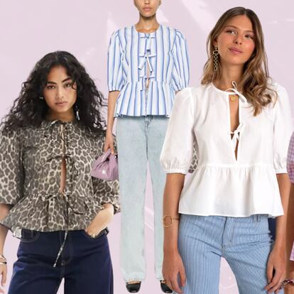 Las blusas con lazadas y mangas abullonadas que arrasan como tendencia de Copenhague brindan un toque femenino a cualquier look.