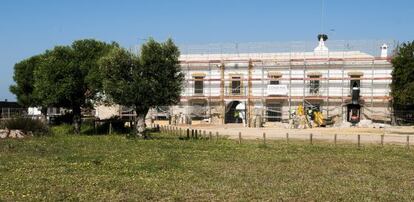 Palacio de Do&ntilde;ana en obras en una imagen tomada el pasado mes. 