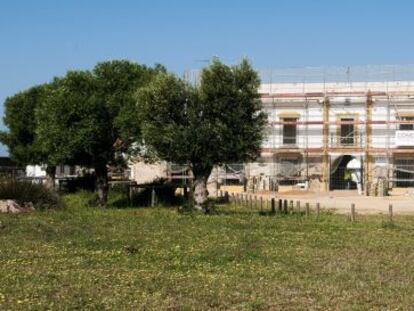Palacio de Doñana en obras en una imagen tomada el pasado mes.