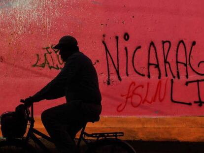 Sede del FSLN que fue ocupada por manifestantes en Diriamba, a 40 km de Managua, el 14 de junio.