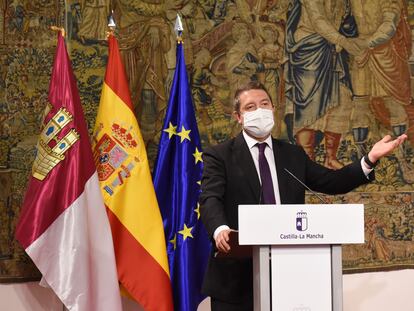 El presidente de Castilla-La Mancha, Emiliano García-Page, durante un acto el 25 de septiembre