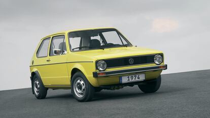 A 1974 model Volkswagen Golf.