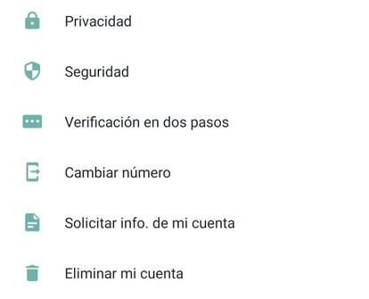 Eliminar cuenta Whatsapp