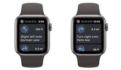 Google Maps en Apple Watch