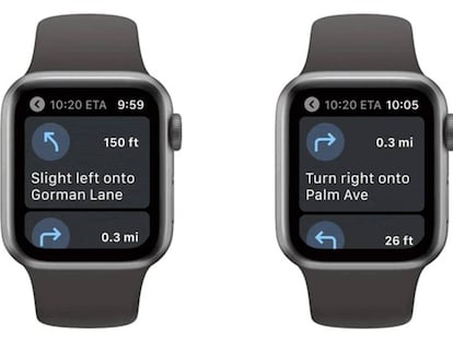 Google Maps en Apple Watch