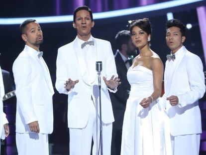 Fran Dieli imita a The Platters en la semifinal de 'Tu cara me suena'.