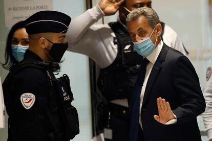 El expresidente francés Nicolas Sarkozy, a su llegada a un tribunal de París el pasado 1 de marzo.