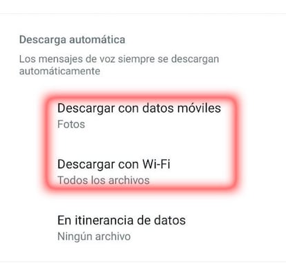 Descarga automática WhatsApp