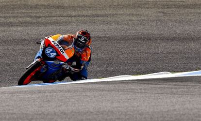 El portugués Miguel Oliveira, de Suter Honda, participa en los entrenamientos libres de Moto3