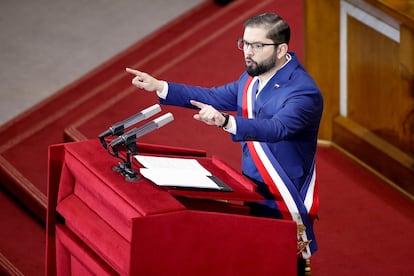Gabriel Boric en la cuenta pública 2024