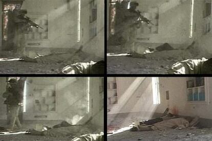 Imágenes de la cadena NBC muestran a un &#39;marine&#39; disparar a un iraquí herido y desarmado en Faluya.