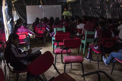 Una escuela de educación primaria en el Estado de Oaxaca.