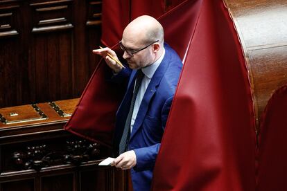 El presidente del parlamento italiano, Lorenzo Fontana.