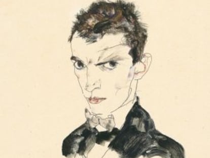 Autorretrato del pintor Egon Schiele.