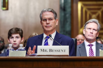 Scott Bessent, próximo secretario del Tesoro de EE UU, el día 16 en el Senado.