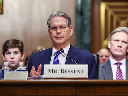 Scott Bessent, próximo secretario del Tesoro de EE UU, el día 16 en el Senado.