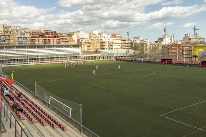 Campo de fútbol del FC Martinenc, en el Centre Esportiu Municipal Guinardó.