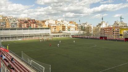 Campo de fútbol del FC Martinenc, en el Centre Esportiu Municipal Guinardó.