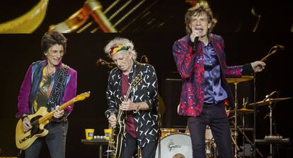 Los Stones durante un concierto en 2016