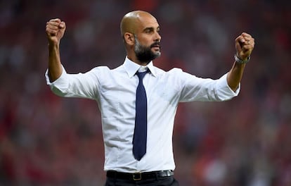 Guardiola, durante un partido con el Bayern.