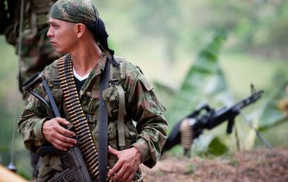 Un miembro de la guerrilla de las FARC.
